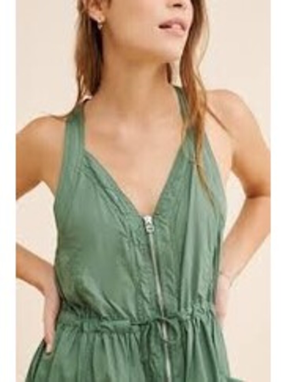 $128 Daily Practice Anthropologie Free Fall Midi Dress color Moss Size XL #1308 - Picture 12 of 12